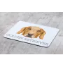 Golden Retriever - geometrisches Mauspad mit Bild und Aufschrift von Art-Dog