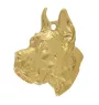 Deutsche Dogge, Ulmer Dogge, Große Dogge I - Vergoldeter Schlüsselanhänger mit Hund in Geschenkbox, Handtaschen-Dekoration, Luxus-Accessoire der Marke Art-Dog