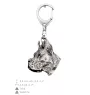 Great Dane I - Silver-plated key ring with dog, handbag decoration, backpack pendant by Art-Dog brand