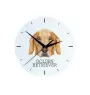 Golden Retriever - geometric wall clock with a picture and the brand name Art-Dog