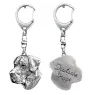 Great Dane II - Silver-plated key ring with dog, handbag decoration, backpack pendant by Art-Dog brand