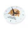 Golden Retriever - geometric wall clock with a picture and the brand name Art-Dog