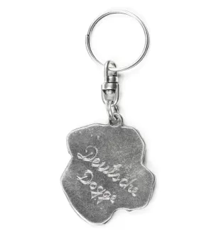 Great Dane II - Silver-plated dog pendant, handbag decoration, backpack pendant by Art-Dog brand