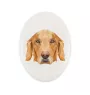 Golden Retriever - une plaque avec une photo et un motif géométrique de la marque Art-Dog
