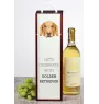 Golden Retriever - une boîte géométrique avec une photo et un texte pour le vin de la marque Art-Dog
