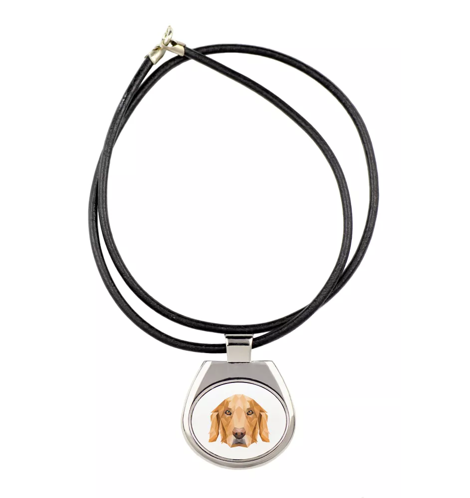 Golden Retriever - necklace with a geometric design and the inscription "Art-Dog"