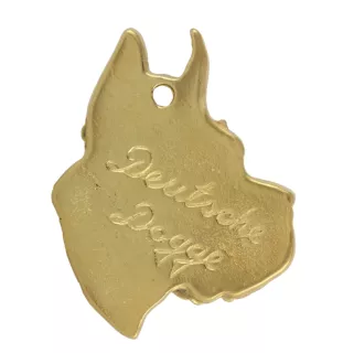 Dogue allemand, Grand danois I - Collier de chien dans une boîte cadeau, pendentif plaqué or pour les fans de chiens, bijoux remarquables par Art-Dog