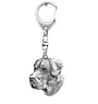 Great Dane II - Silver-plated key ring with a dog in a gift box, handbag decoration, backpack pendant by Art-Dog brand