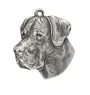 Great Dane II - Silver-plated key ring with a dog in a gift box, handbag decoration, backpack pendant by Art-Dog brand