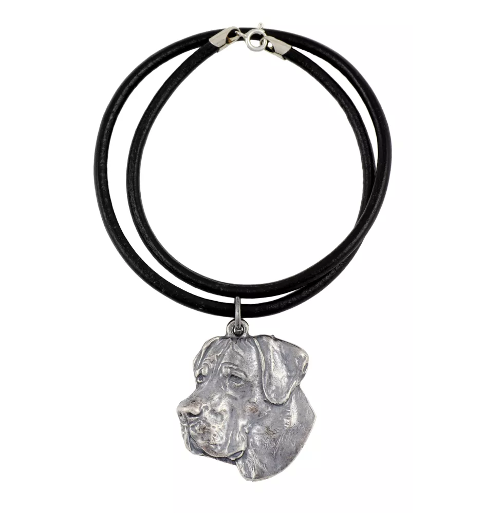 Great Dane II - Necklace with dog, silver-plated pendant for dog fan, unique jewelry by Art-Dog brand