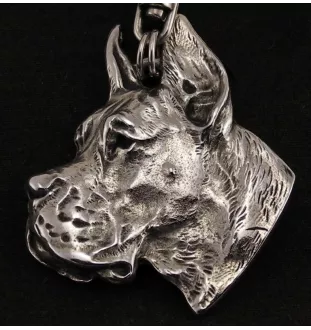 Great Dane V - Necklace with dog, silver-plated pendant for dog fan, unique jewelry by Art-Dog brand