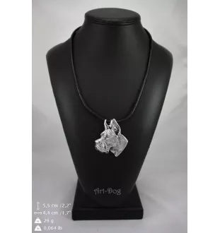 Dogue allemand, Grand danois V - collier avec un chien, pendentif en plaqué argent pour les fans de chiens, bijoux uniques de la marque Art-Dog