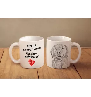 Golden Retriever - Tasse mit Hund, Tasse mit Bild, personalisiertes Geschenk der Marke Art-Dog