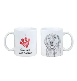 Golden Retriever kubek z psem I love Art-Dog