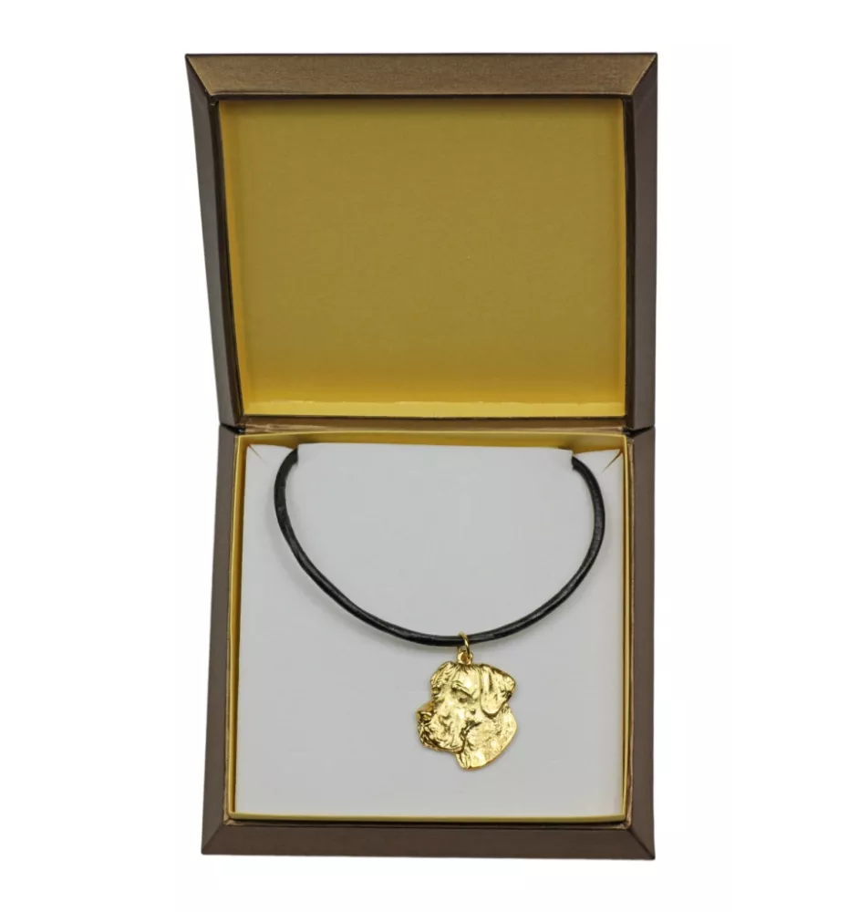 Great Dane II - Dog necklace in gift box, gold-plated pendant for dog fan, striking jewellery by Art-Dog
