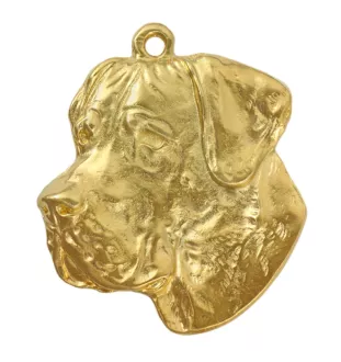 Great Dane II - Dog necklace in gift box, gold-plated pendant for dog fan, striking jewellery by Art-Dog