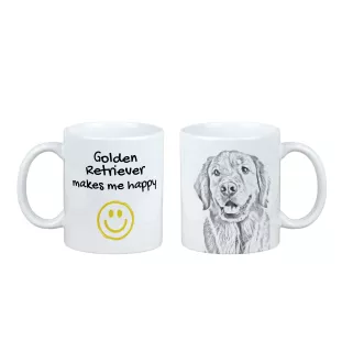 Golden Retriever - Tasse mit Hund, fröhliche Tasse für Hundeliebhaber, personalisiertes Geschenk der Marke Art-Dog