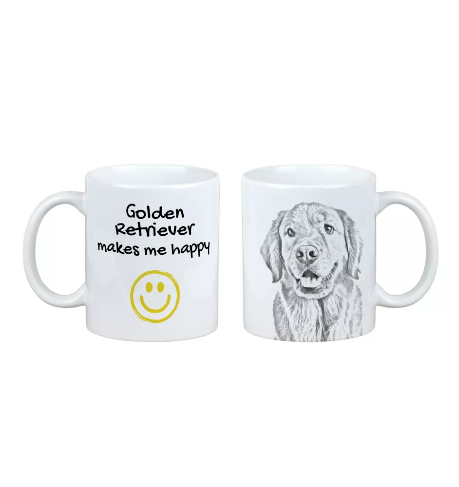 Golden Retriever - Tasse mit Hund, fröhliche Tasse für Hundeliebhaber, personalisiertes Geschenk der Marke Art-Dog