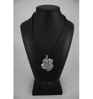 Great Dane II - Dog necklace in gift box, silver-plated locket for dog fan, striking pendant by Art-Dog brand