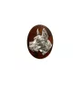 Dog niemiecki I broszka clipring drewniany Art-Dog