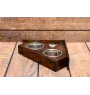 Great Dane I - wooden stand with bowls for a dog, decorative dog bowls, a gift for adopting a dog from the Art-Dog brand