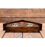 Great Dane I - wooden stand with bowls for a dog, decorative dog bowls, a gift for adopting a dog from the Art-Dog brand