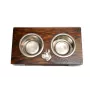 Great Dane I - wooden stand with bowls for a dog, steel dog bowls, a gift for adopting a dog from the Art-Dog brand