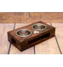 Great Dane I - wooden stand with bowls for a dog, steel dog bowls, a gift for adopting a dog from the Art-Dog brand