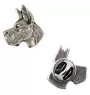 Great Dane I  - Silver-plated dog brooch, elegant pin, jacket lapel decoration by Art-Dog brand