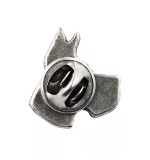 Deutsche Dogge, Ulmer Dogge, Große Dogge I  - Versilberte Hundebrosche, elegante Anstecknadel, Jackenreversschmuck der Marke Art-Dog