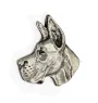 Deutsche Dogge, Ulmer Dogge, Große Dogge I - Hundebrosche in Geschenkbox, elegante Anstecknadel, Reversnadel für Art-Dog Markenjacke