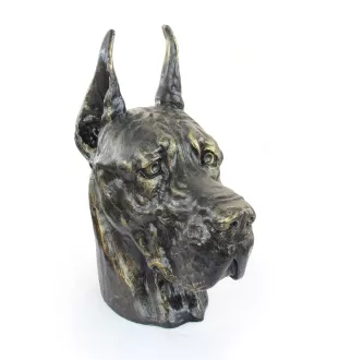 Dogue allemand, Grand danois I - urne pour cendres de chien, buste de chien, grande tête de chien pour le jardin par Art-Dog