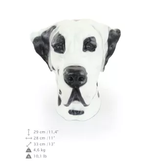 Dogue allemand, Grand danois IV - urne pour cendres de chien, buste de chien, grande tête de chien pour le jardin par Art-Dog