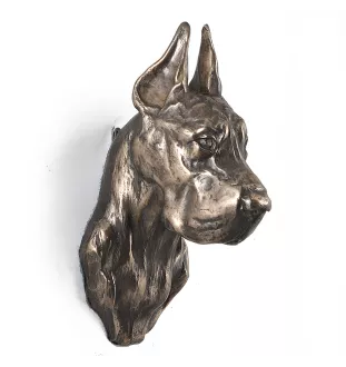 Dogue allemand, Grand danois I - Statue de chien, buste suspendu, décoration unique pour les amoureux des chiens par la marque Art-Dog