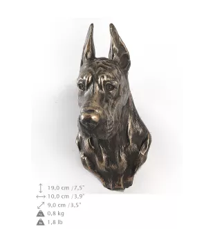 Dogue allemand, Grand danois I - Statue de chien, buste suspendu, décoration unique pour les amoureux des chiens par la marque Art-Dog