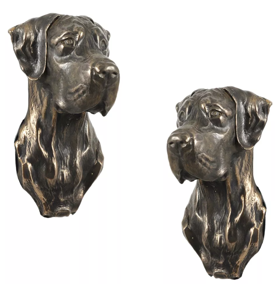 Great Dane II - Dog statue, hanging bust, unique decoration for dog lover by Art-Dog brand