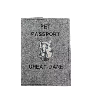 Dogue allemand, Grand danois I - Porte passeport pour chien, porte document, cadeau pour le voyageur de la marque Art-Dog