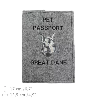 Dogue allemand, Grand danois I - Porte passeport pour chien, porte document, cadeau pour le voyageur de la marque Art-Dog