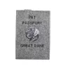 Great Dane II - Dog passport case, document case, gift for the traveller from the Art-Dog brand