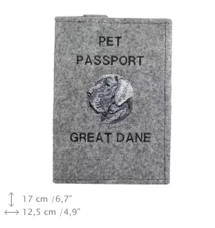 Deutsche Dogge, Ulmer Dogge, Große Dogge II - Hundepassetui, Dokumententasche, Geschenk für den Reisenden von der Marke Art-Dog