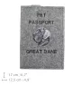 Great Dane II - Dog passport case, document case, gift for the traveller from the Art-Dog brand