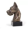 Great Dane I - Dog statue, bust on stone base, sculpture, trophy for dog show by Art-Dog brand
