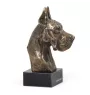 Dogue allemand, Grand danois I - Statue de chien, buste sur socle en pierre, sculpture, trophée pour exposition canine par la marque Art-Dog