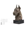 Dogue allemand, Grand danois I - Statue de chien, buste sur socle en pierre, sculpture, trophée pour exposition canine par la marque Art-Dog