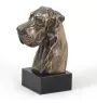 Great Dane II - Dog statue, bust on stone base, sculpture, trophy for dog show by Art-Dog brand