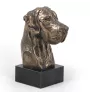 Deutsche Dogge, Ulmer Dogge, Große Dogge II - Hundestatue, Büste auf Steinsockel, Skulptur, Trophäe für Hundeausstellung der Marke Art-Dog