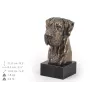 Dogue allemand, Grand danois II - Statue de chien, buste sur socle en pierre, sculpture, trophée pour exposition canine par la marque Art-Dog