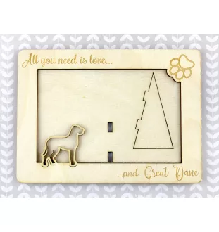 Dog niemiecki II ramka na zdjęcie ze sklejki Art-Dog