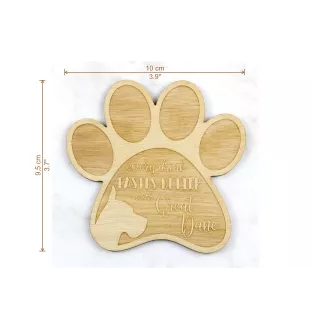 Great Dane I - Mug coaster, engraved coaster with dog, gift for dog lover by Art-Dog brand