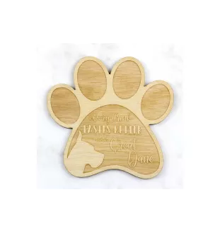 Great Dane I - Mug coaster, engraved coaster with dog, gift for dog lover by Art-Dog brand